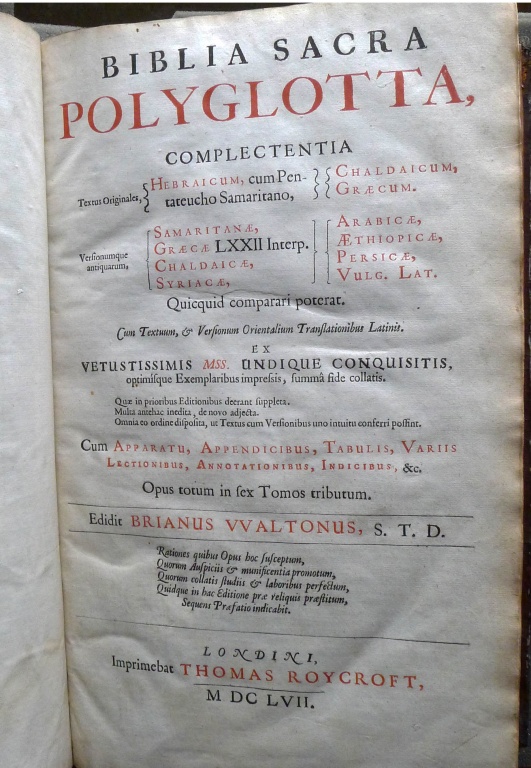 Title page of Leopardi's Polyglot Bible