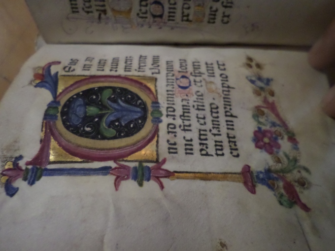 Illuminated D from Biblioteca Antonelliana's Book of Hours Senigallia