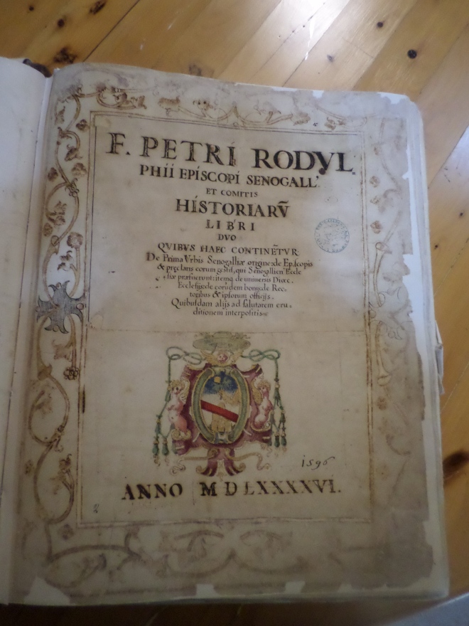 Ridolfi Historiarum libri duo, Biblioteca Antonelliana, Senigallia.